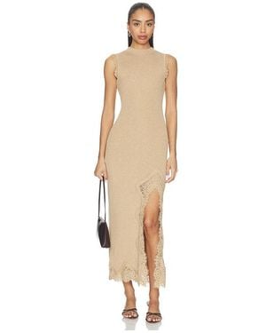 L'academie 'Academie Votella Lace Midi Dress - Natural