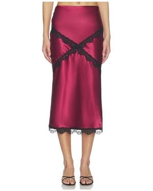 MORE TO COME Priscilla Midi Skirt - Red