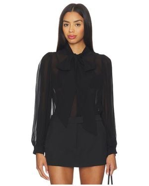 Alice + Olivia Brentley Blouse En Color Negro Talla (También En M, S, Xs)
