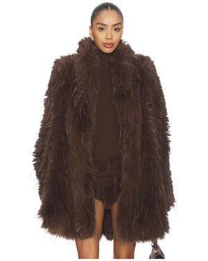 CULTNAKED Faux Fur Delight Coat - Brown