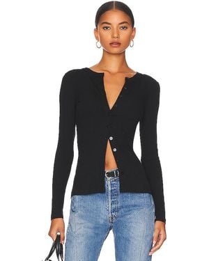 superdown Sasha Button Top - Black