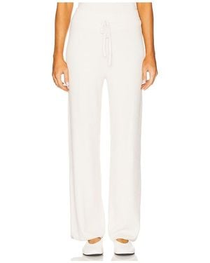 Barefoot Dreams Cozychic Ulra Light Fine Rib Pant - White