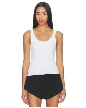 PERFECTWHITETEE Top De Punto Acanalado Sin Mangas Poorboy En Color Blanco Talla (También En Xs, S, M, Xl)