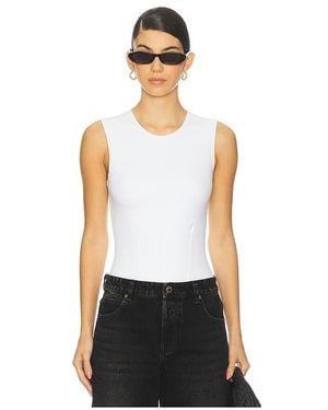 GOOD AMERICAN Weightless Corset Tank Top - White