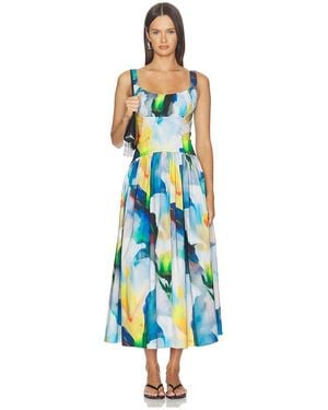 Prabal Gurung Ruched Waist Yoke Dress - White