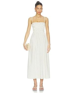 Pistola Bianca Shirred Bodice Dress - White