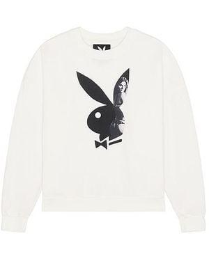 Playboy Sweatshirt Bunny Shadow - Weiß