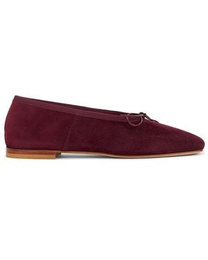 Mansur Gavriel Flach Square Toe Ballerina - Rot