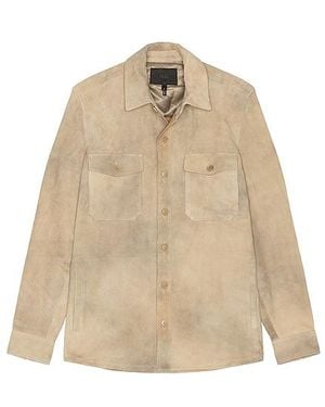 PAIGE Peyman Suede Jacket - Natural