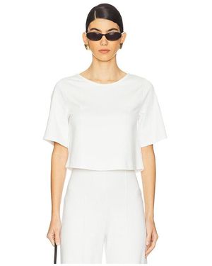 Ripley Rader Ponte Knit Short Sleeve Top - White