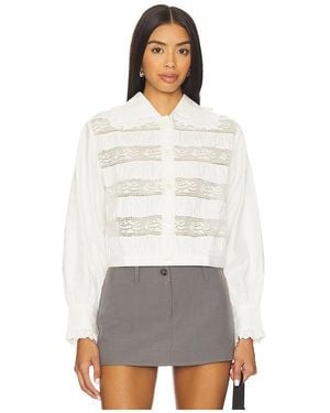 YUHAN WANG Lace Trimmed Blouse - White