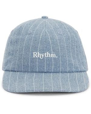 Rhythm Essential Pin Stripe Denim Cap - Blue