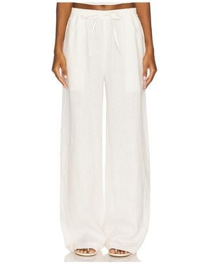 Enza Costa Linen Resort Pant - White
