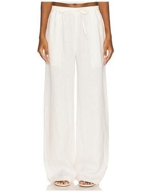 Enza Costa Linen Resort Pant - White