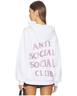 ANTI SOCIAL SOCIAL CLUB Rhinestone Mind Games Hoodie - White