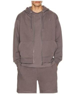 On Shoes Club Collective Fz Hoodie - Brown