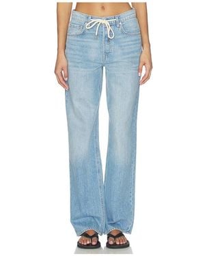 GRLFRND Bella Low Rise Boyfriend Drawstring - Blue