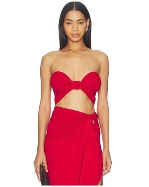 Sid Neigum Braid Bandeau Top - Red