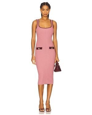 retroféte Strickkleid Connie - Rot