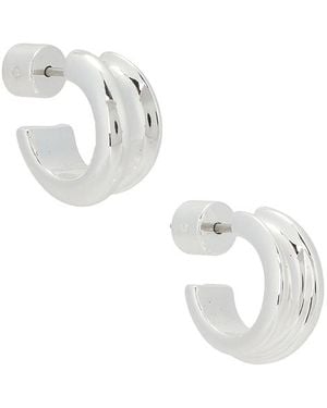 Jenny Bird Mini Lennon Hoops - White