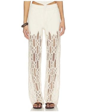 SELMACILEK High Waisted Flare Pant - Natural