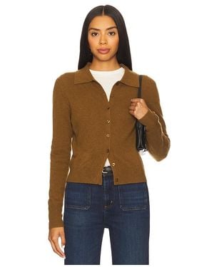 White + Warren Cashmere Collared Cardigan - Blue