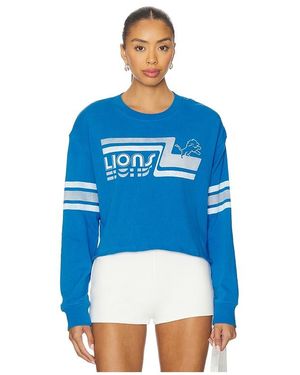 Junk Food Lions Retro Crop Sweatshirt - Blue