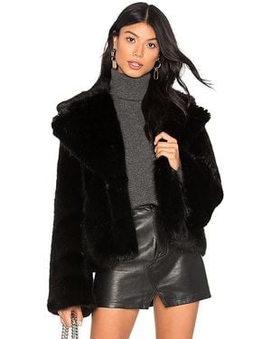 Unreal Fur Madam Butterfly Faux Fur Jacket - Black