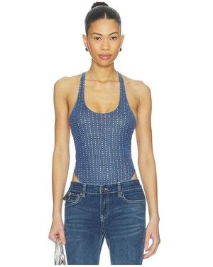 Ksubi Lara Mesh Bodysuit - Blue