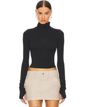 Helsa Long Sleeve Turtleneck - Black
