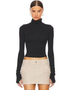 Helsa Long Sleeve Turtleneck - Black