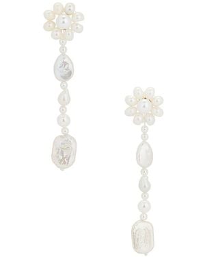 Shashi Geranium Earring - White