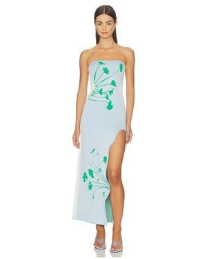 Ph5 Kleid Iris Flower Print Maxi Tank - Blau