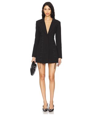 Bardot Verity Lace Up Blazer Dress - Black