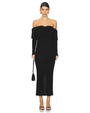 Ayni Alpaca Blend Chakun Off-Shoulder Dress - Black