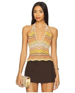 retroféte Top Ganchillo Luz En Talla En - Negro