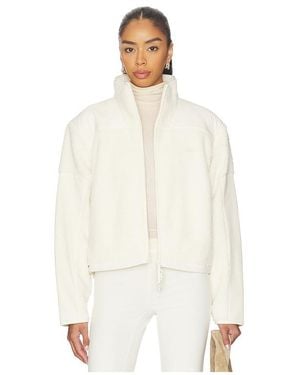 Skims Teddy Boxy Zip Up Jacket - White