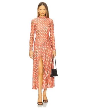 Bardot Lea Printed Mesh Dress - Orange