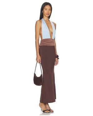 Tiger Mist Jenni Maxi Plunge Dress - Multicolor