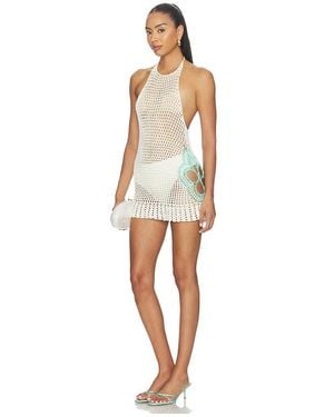 MORE TO COME Sade Crochet Mini Dress - White