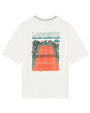 Lacoste Roland Garros Edition Jersey T-Shirt - White