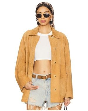 Free People X We The Free Annalise Suede Jacket - Metallic