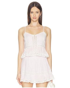 LoveShackFancy Aleni Top En Color Rose Talla (También En M, S, Xl, Xs) - Blanco