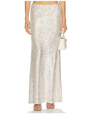 Enza Costa Sequin Full Length Skirt - ホワイト