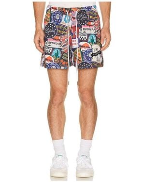 Ryoko Rain Patch Collection Shorts - Blue