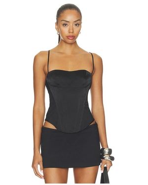 Auteur Studio Lotus Mesh Side Corset Top - Black