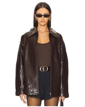 Free People Sloane Faux Leather Jacket - Black