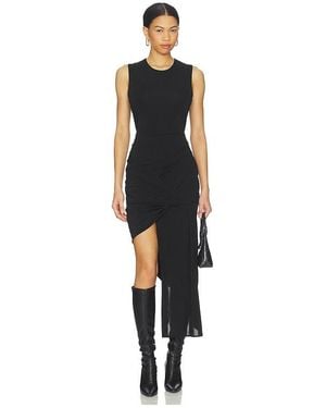 Helmut Lang Twist Drape Dress - Black