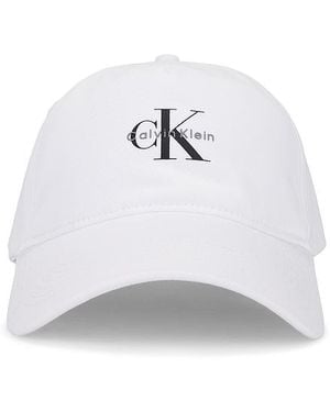 Calvin Klein Monologo Printed Baseball Cap - White