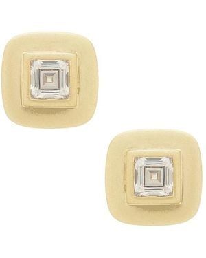 Shashi Reagan Square Studs - White